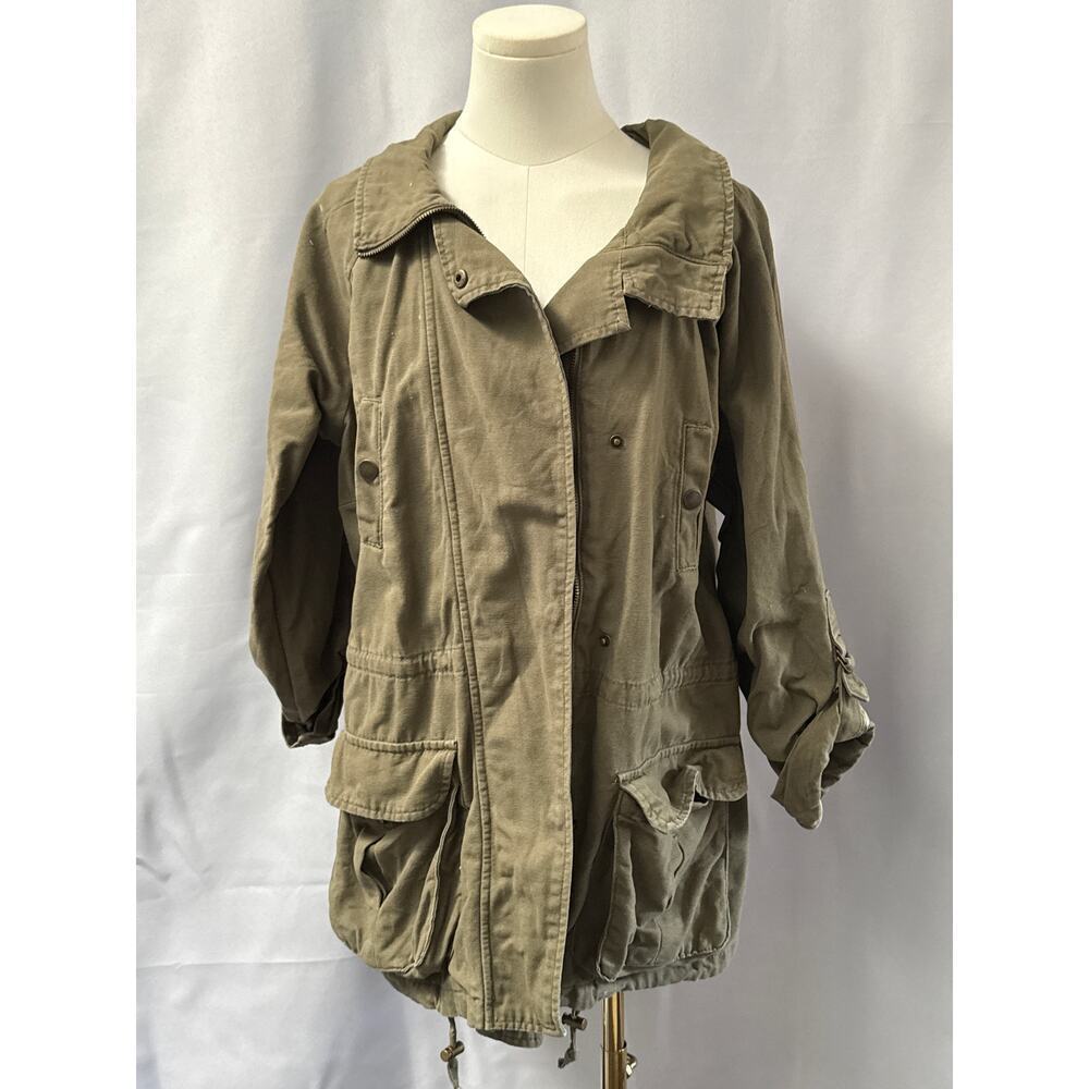 Women’s matty m Olive Green Trenchcoat Sz L